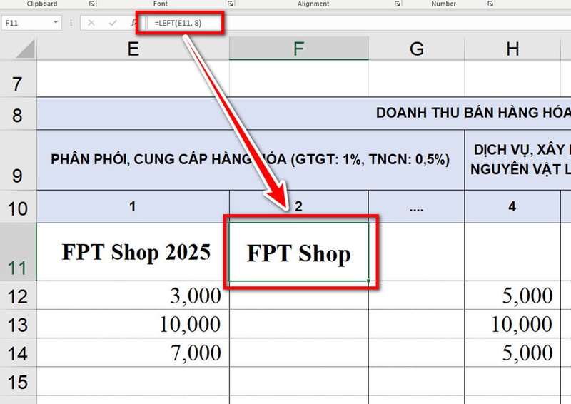 Cách trích xuất số hoặc văn bản từ Excel - 03