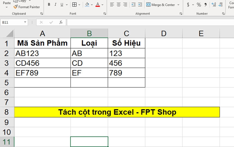 Tách cột trong Excel - 11