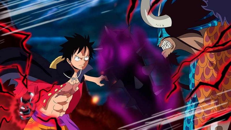 Ảnh Luffy chiến đấu với Kaido