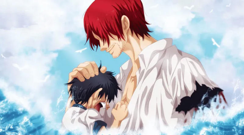 Ảnh Luffy gặp Vua Hải Tặc Shanks