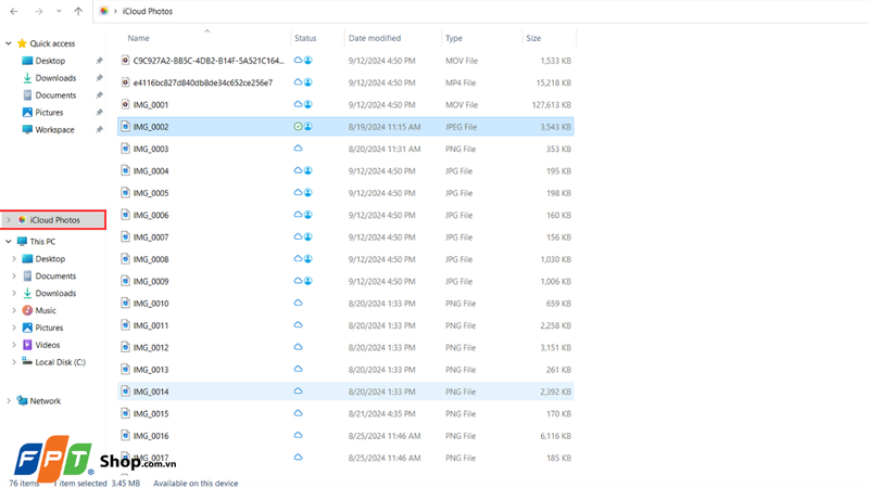 tải ảnh từ iCloud về máy tính 20