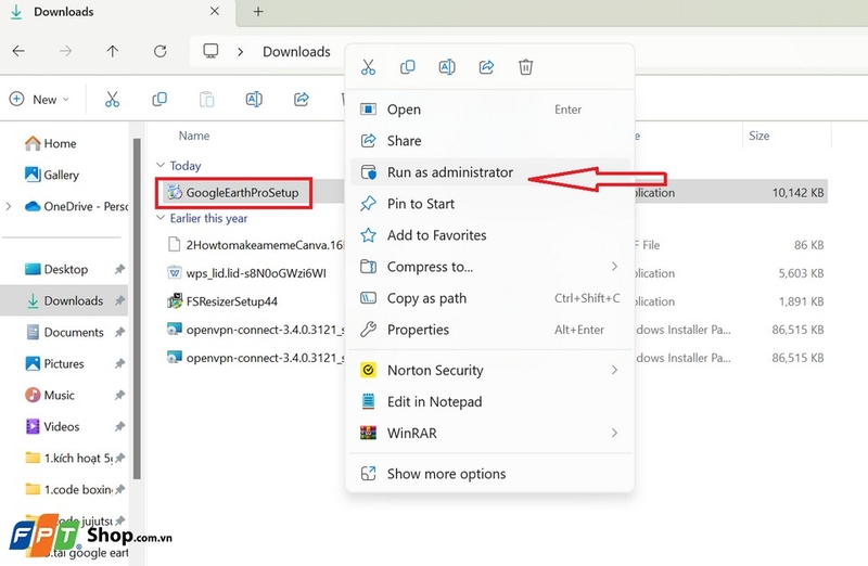 Xác nhận dữ liệu được cài đặt trên máy