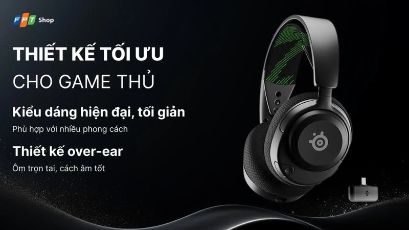 tai nghe SteelSeries thiết kế công thái học