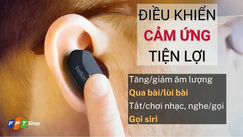 Tai nghe Belkin  sử dụng tiện lợi, kết nối nhanh chóng