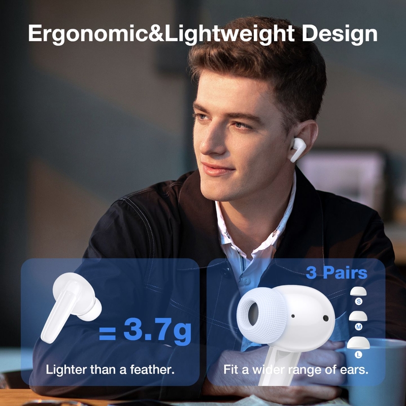 Tai nghe bluetooth 1Hora AUT207 hiết kế nhẹ nhàng, đeo thoải mái