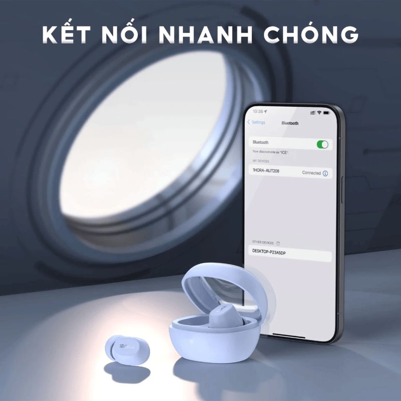 Tai nghe bluetooth 1Hora AUT208 Sử dụng dài lâu với dung lượng pin ổn định