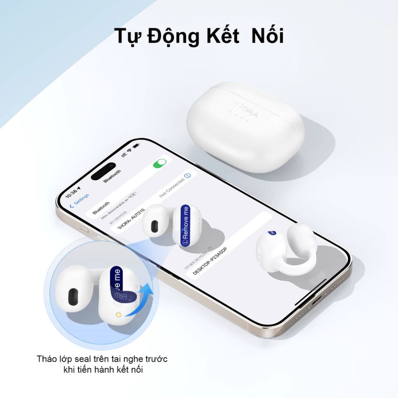 Tai nghe bluetooth 1Hora AUT210 Kết nối nhanh và mượt với Bluetooth 5.3