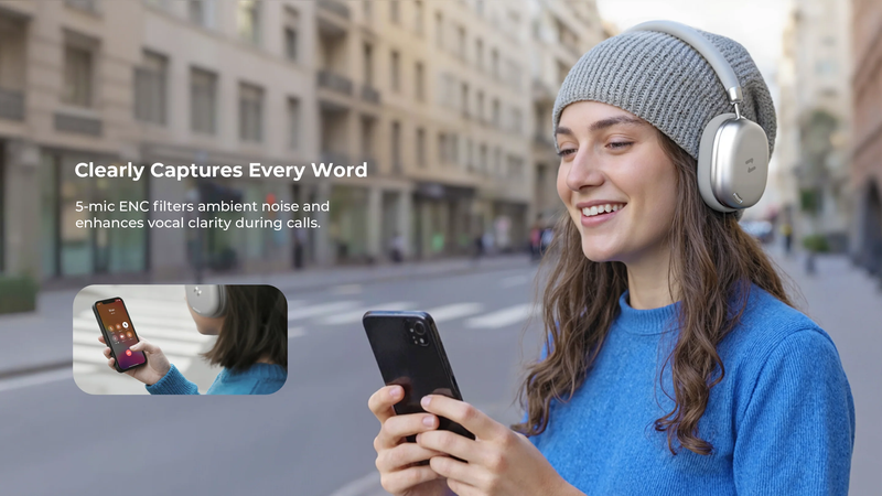 Tai nghe Bluetooth choàng đầu Havit Space S1 - Đàm thoại rõ ràng trong mọi tình huống