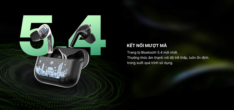 Tai nghe Bluetooth nhét tai Alpha Works Flex 100 bluetooth 5.4 mạng lại sử ổn định và độ trễ thấp
