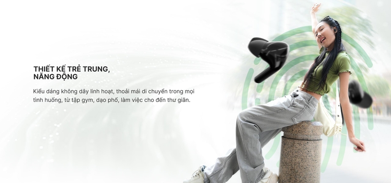 Tai nghe Bluetooth nhét tai Alpha Works Flex 100 thiết kế trẻ trung, phù hợp để thư giãn hàng ngày