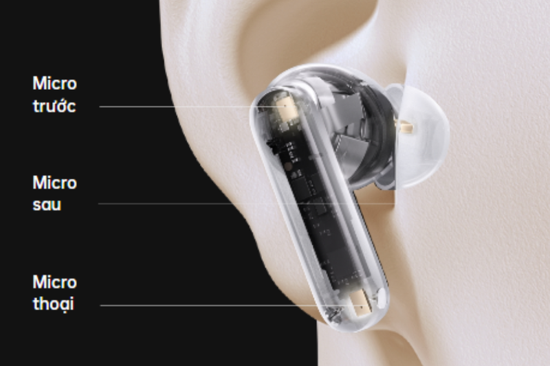 Tai nghe Bluetooth nhét tai OPPO Enco X3s Hệ thống khử ồn giọng nói chuyên nghiệp