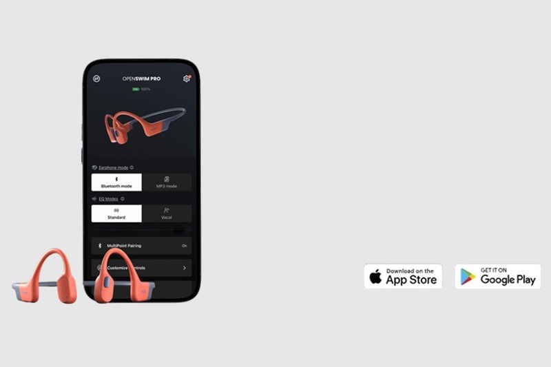 Shokz OpenSwim Pro cá nhân hoá với ứng dụng Shokz