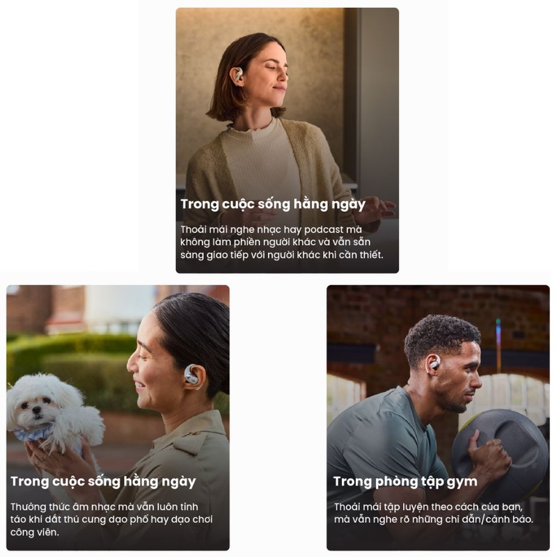 Shokz Openfit 2 Plus thiết kế mở