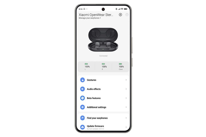 Tai nghe Bluetooth TWS Xiaomi OpenWear Stereo Pro tùy chỉnh linh hoạt qua Xiaomi Earbuds