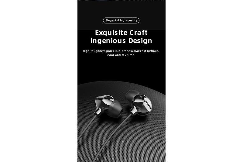 Tai nghe dây nhét tai Rock Space Obsidian Stereo Trắng thiết kế công thái học