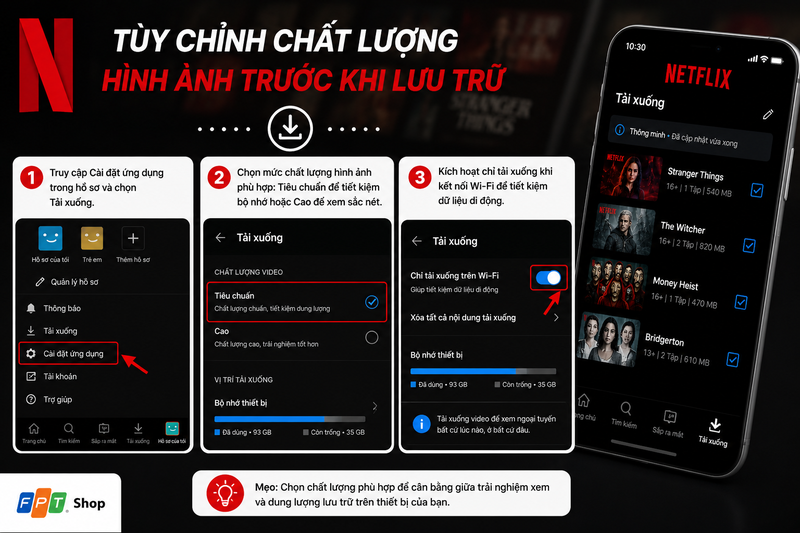 tải nội dung Netflix để xem offline 1