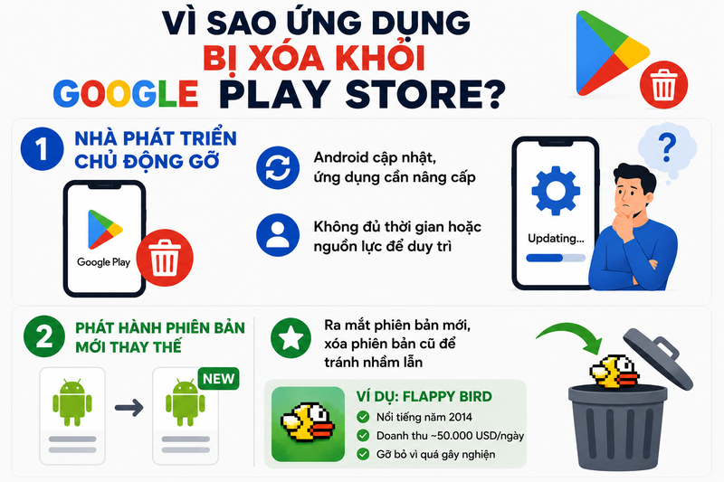 Tại sao ứng dụng bị xóa khỏi Google Play Store? - hình 1