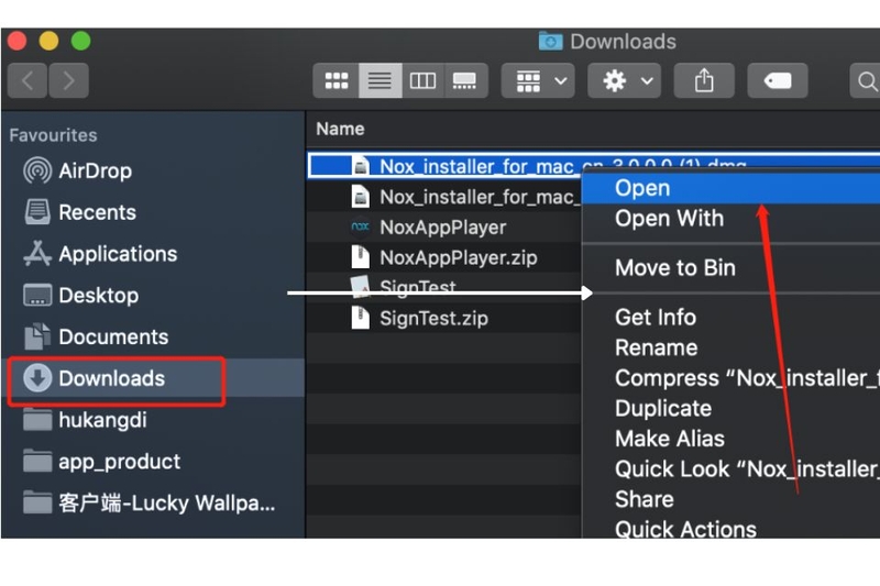Bạn vào mục Downloads trên Macbook, chọn file vừa tải xuống