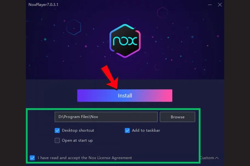 Chọn Install để hoàn tất quá trình cài đặt