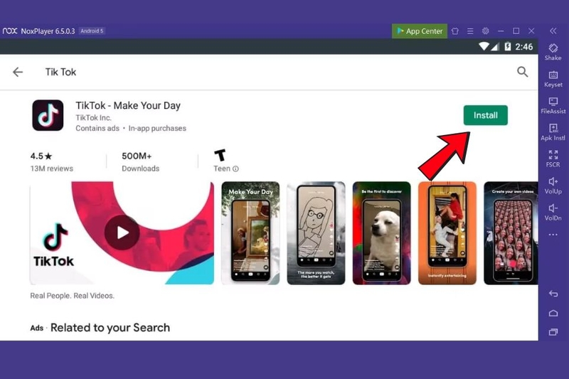 Trong Google Play Store, tìm kiếm Tik Tok