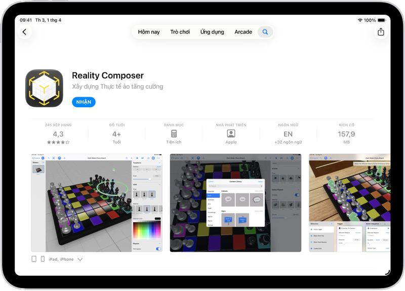 cach tai ung dung tren ipad qua app store