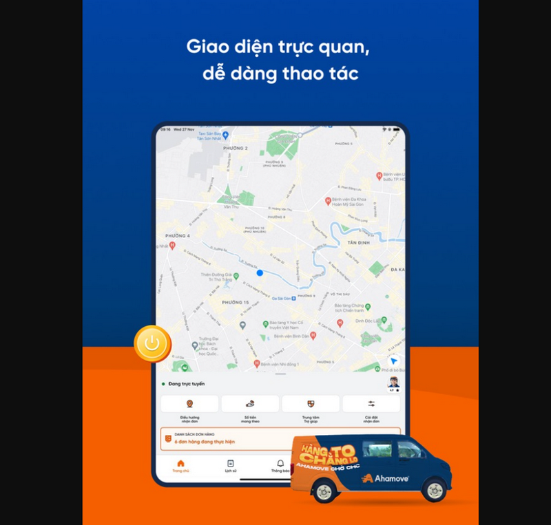 Những tính năng chính của app Tài xế Aha