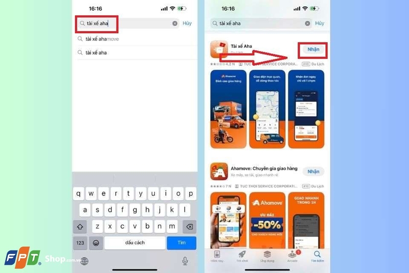 Hướng dẫn tải ứng dụng Tài xế Aha chi tiết