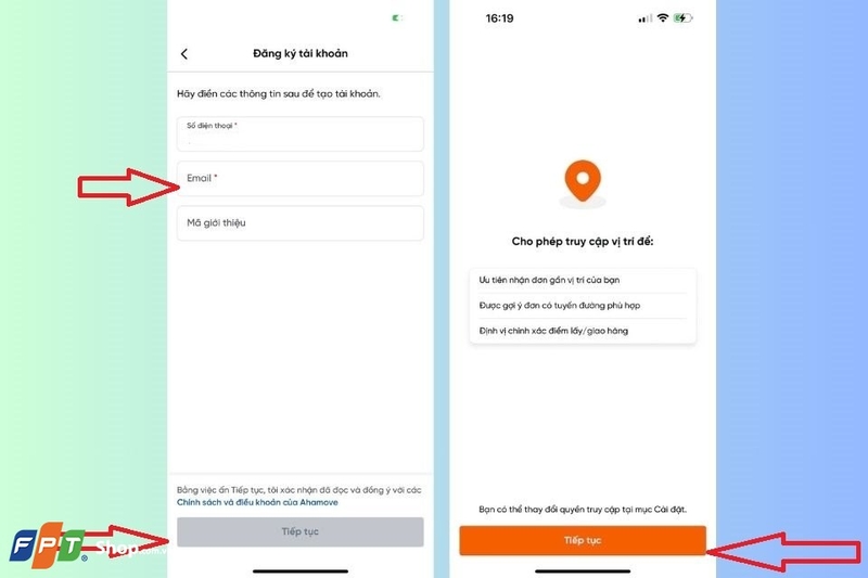 Bạn hãy điền thông tin email