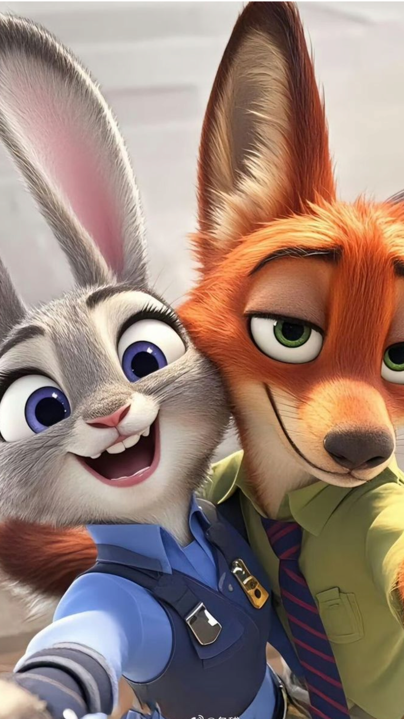 Hình nền Cáo và Thỏ Zootopia Full HD cho điện thoại
