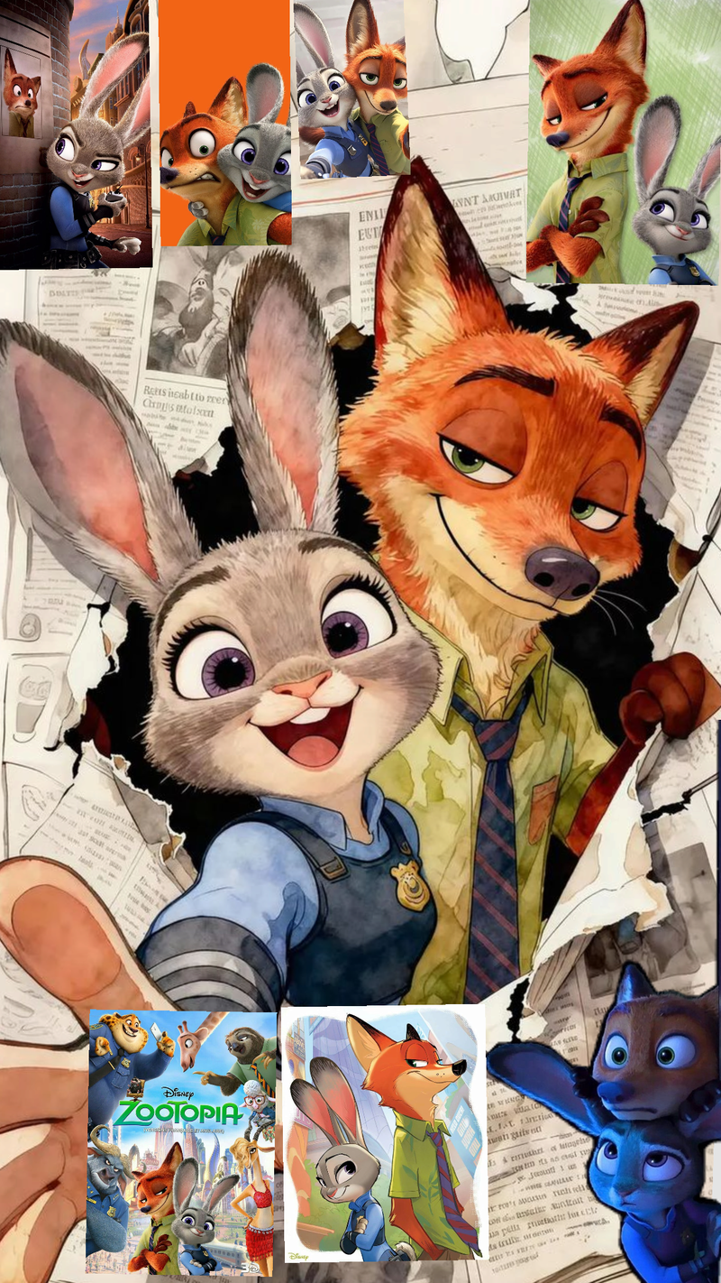 Hình nền Zootopia phong cách chibi, fanart