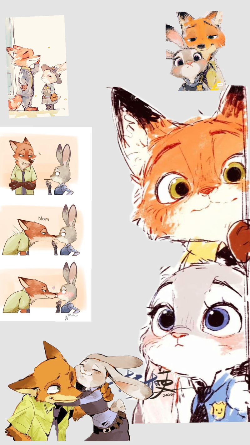 Hình nền Zootopia phong cách chibi, fanart