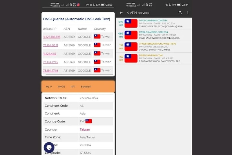 Kết nối máy chủ Đài Loan nhanh chóng và ổn định