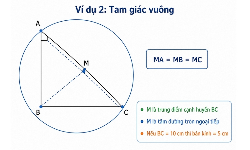 tâm đường tròn ngoại tiếp tam giác ảnh 5