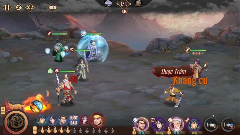 Giao diện khi chơi game Tam Quốc Chí Tôn