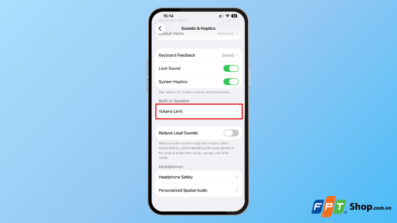Vô hiệu hóa tính năng Volume Limit 2