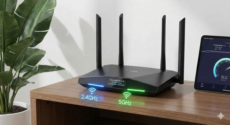Chuyển sang sử dụng băng tần 5GHz để tăng tốc độ