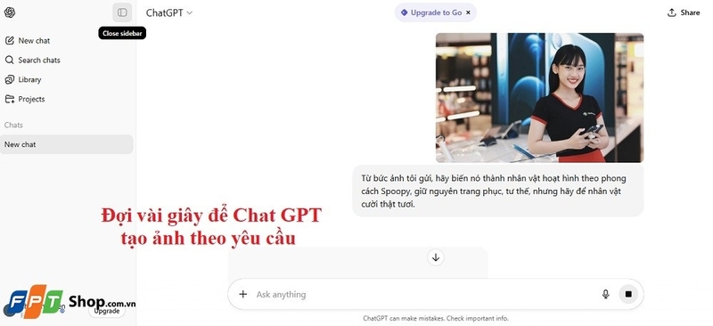 tạo ảnh phong cách Snoopy bằng chatgpt 4