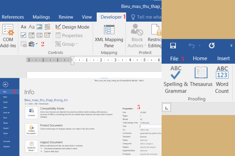 Tạo biểu mẫu có thể điền trong word (5)
