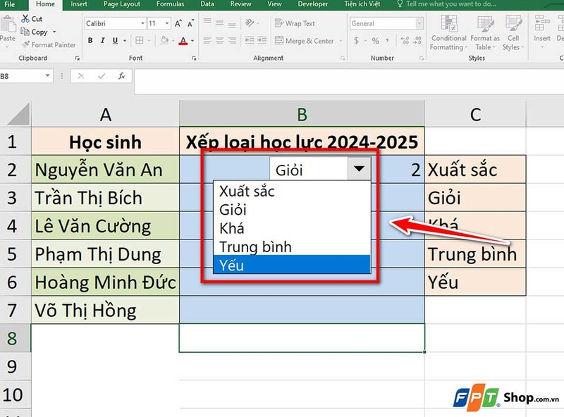 Cách tạo Combo Box trong Excel - 06