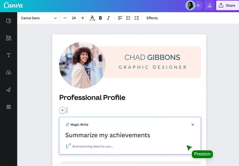 job and resume ai canva