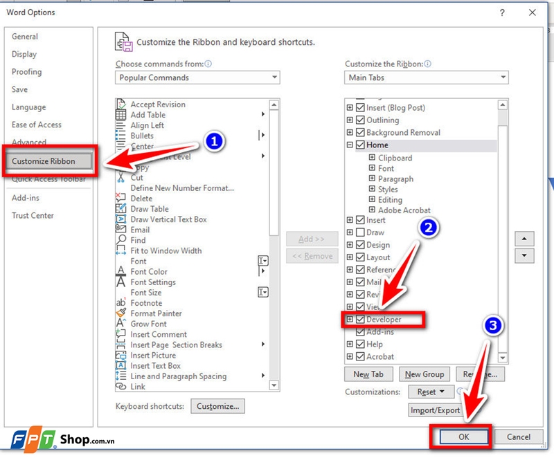 Cách tạo drop list trong Word - 04