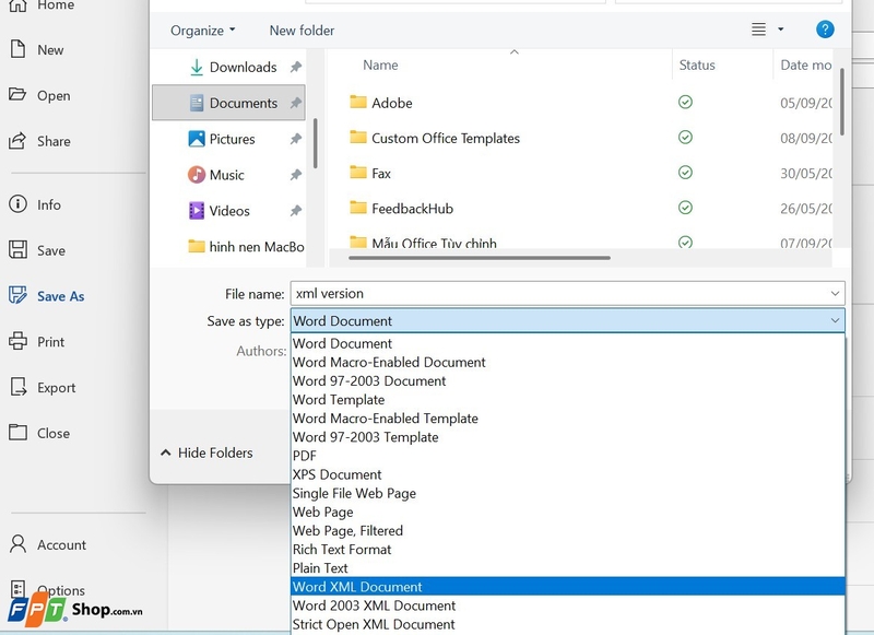 Hướng dẫn tạo file XML trong Word ảnh 3
