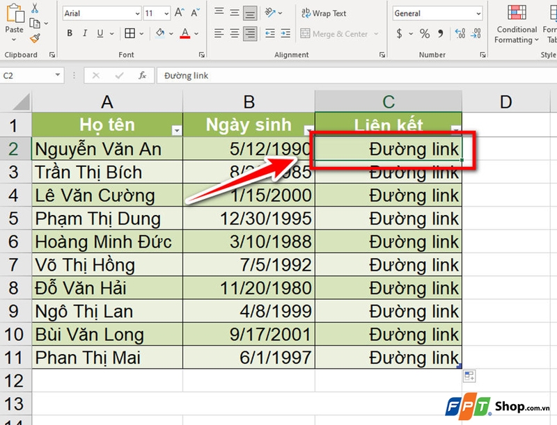 Cách tạo gợi ý cho hyperlink trong Excel - 02