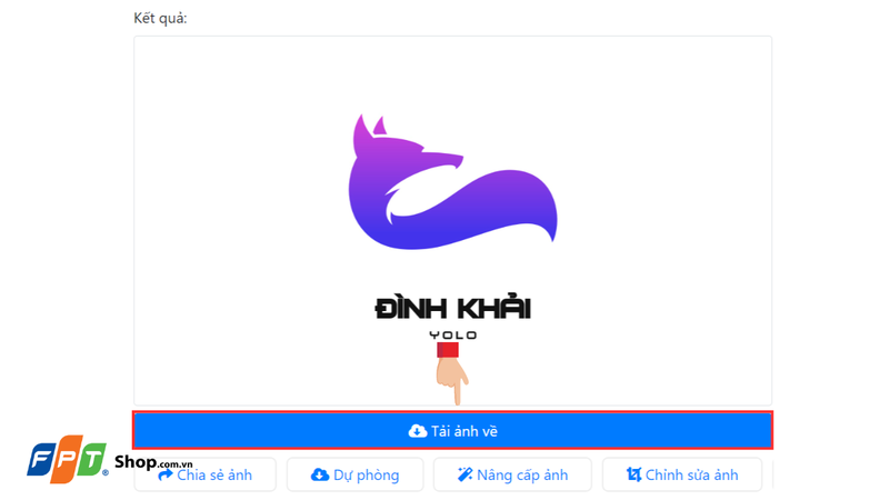 Chọn Tải ảnh về