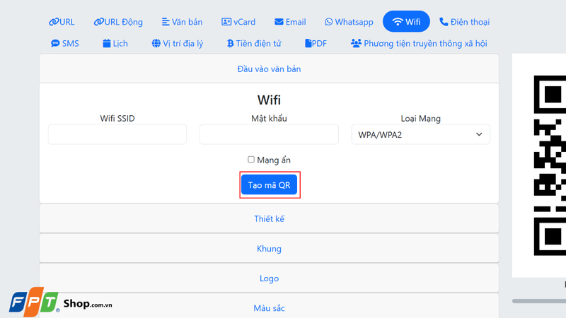 Cách tạo mã QR Wi-Fi bằng GenQRCode 1