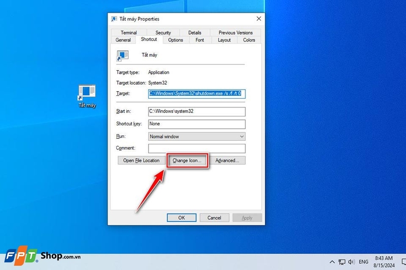 Tạo nút Shutdown trên máy tính - Ảnh 07