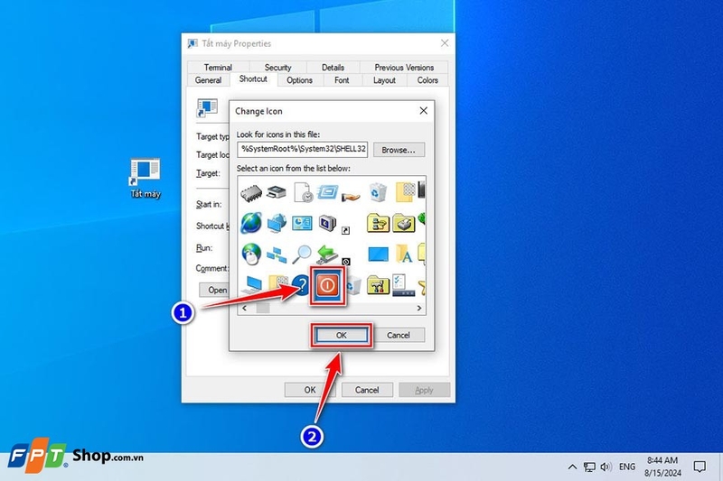 Tạo nút Shutdown trên máy tính - Ảnh 08