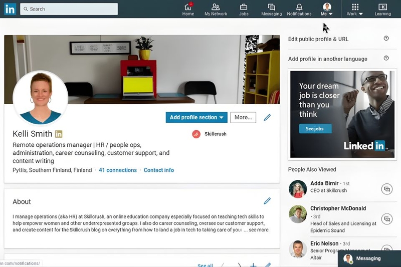 tạo profile cá nhân online LinkedIn