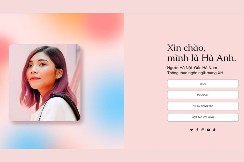 tạo profile cá nhân online Website cá nhân