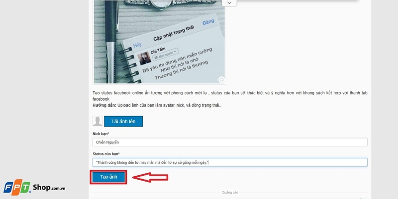 viết status facebook lên sách vở 6